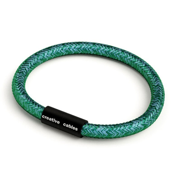 Pulseira com fecho magnético preto mate e cabo RM33