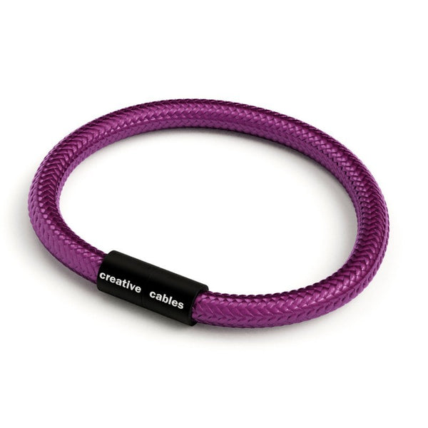 Pulseira com fecho magnético preto mate e cabo RM35