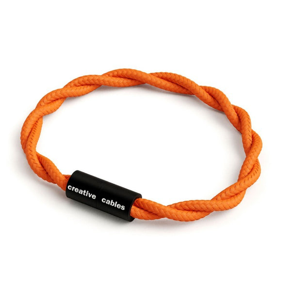 Pulseira com fecho magnético preto mate e cabo TM15