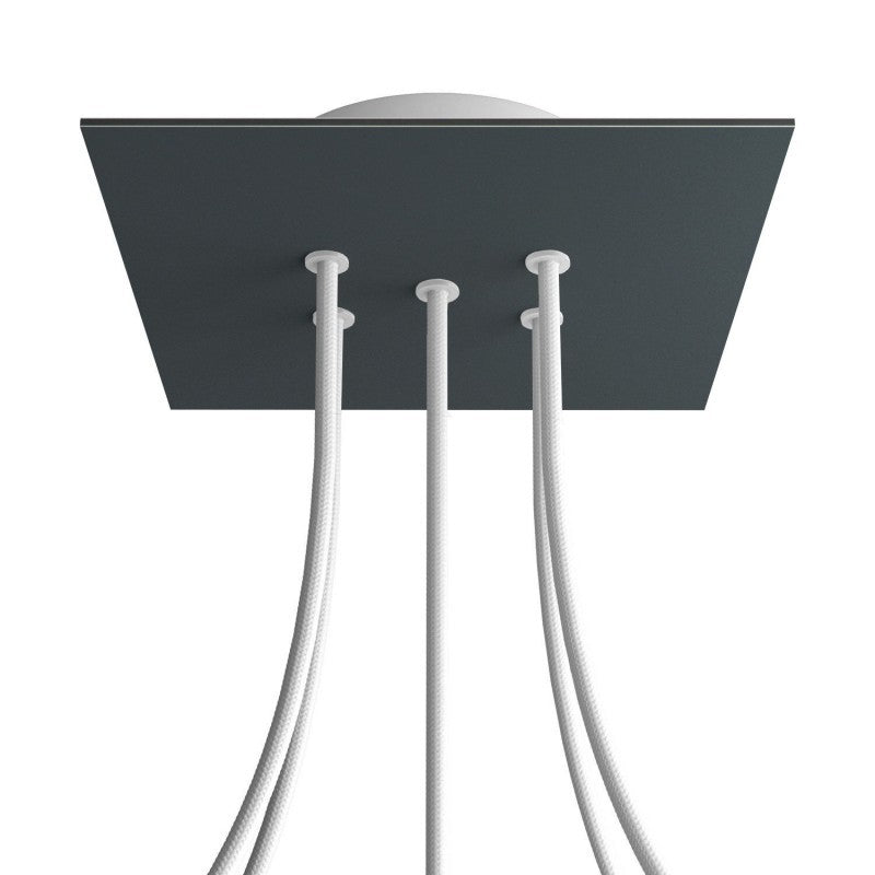 Florão Square Rose-One com 5 furos centrais e 4 laterais 200 mm