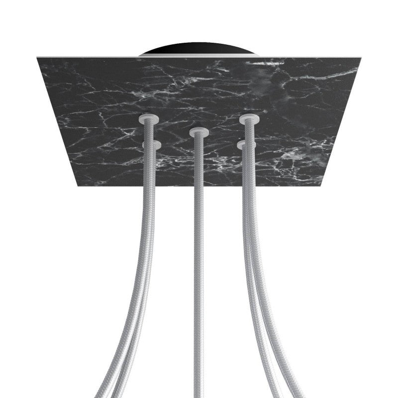 Florão Square Rose-One com 5 furos centrais e 4 laterais 200 mm