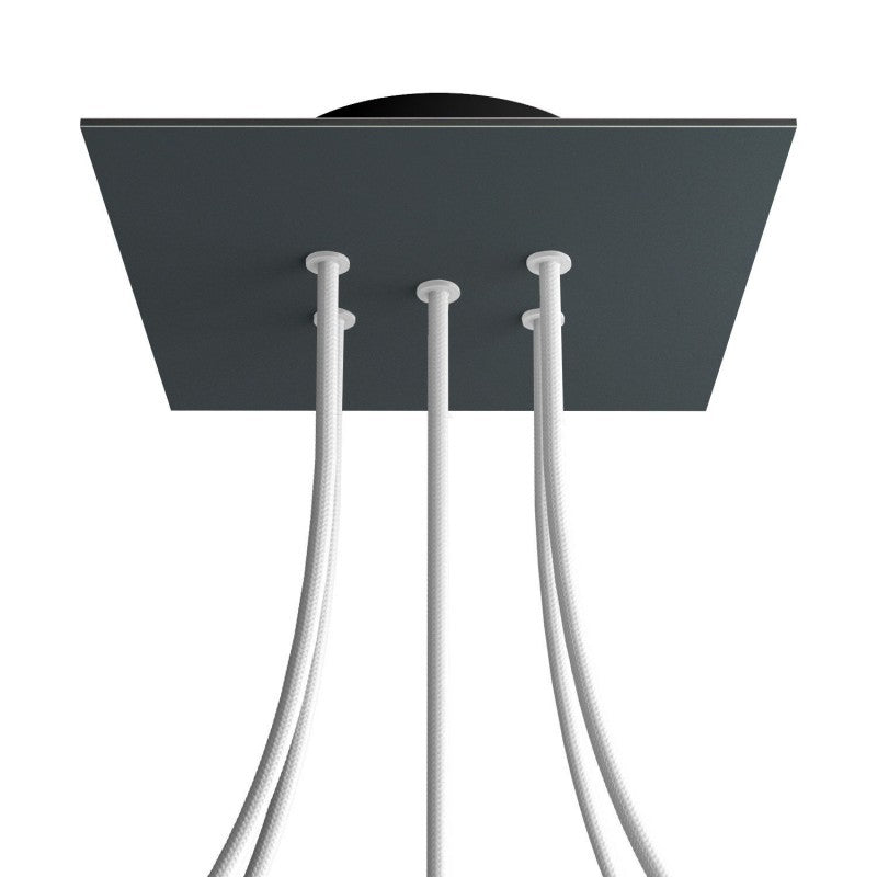 Florão Square Rose-One com 5 furos centrais e 4 laterais 200 mm