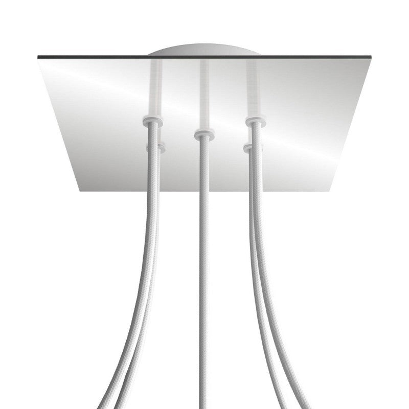 Florão Square Rose-One com 5 furos centrais e 4 laterais 200 mm