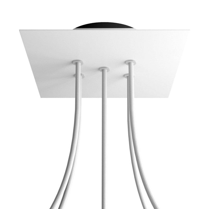 Florão Square Rose-One com 5 furos centrais e 4 laterais 200 mm