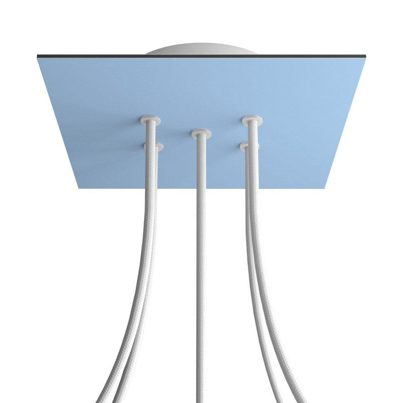 Florão Square Rose-One com 5 furos centrais e 4 laterais 200 mm