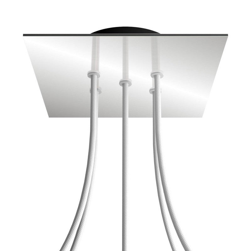 Florão Square Rose-One com 5 furos centrais e 4 laterais 200 mm