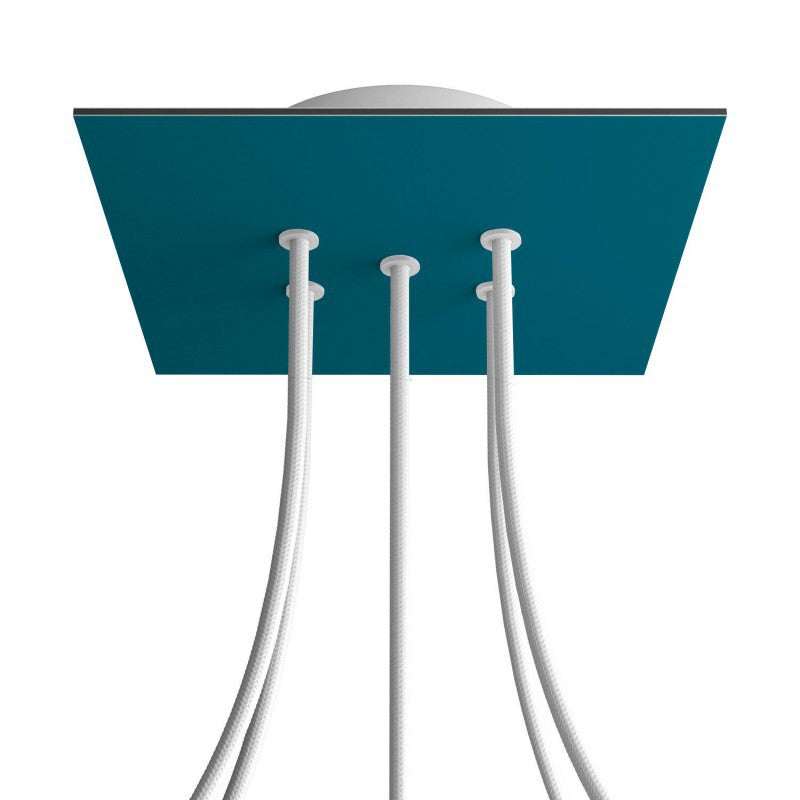 Florão Square Rose-One com 5 furos centrais e 4 laterais 200 mm