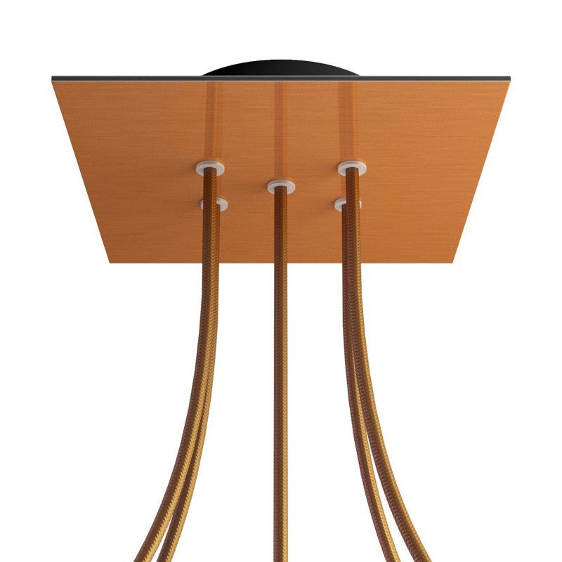 Florão Square Rose-One com 5 furos centrais e 4 laterais 200 mm