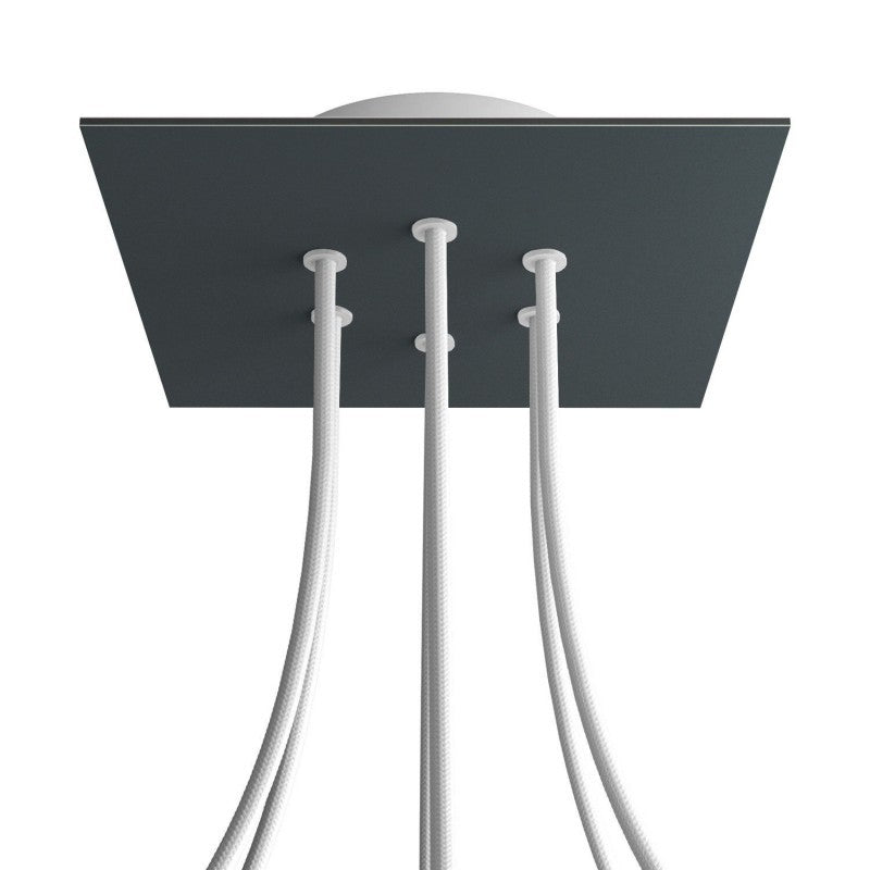 Florão Square Rose-One com 6 furos centrais e 4 laterais 200 mm