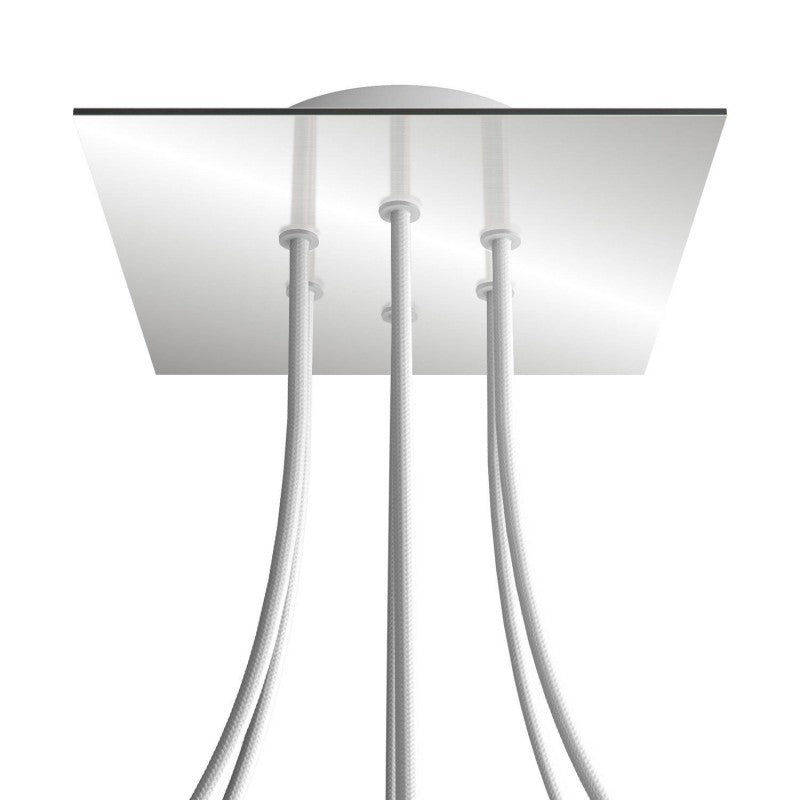 Florão Square Rose-One com 6 furos centrais e 4 laterais 200 mm