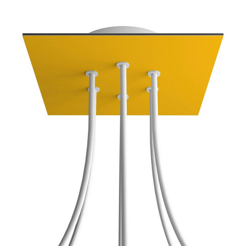 Florão Square Rose-One com 6 furos centrais e 4 laterais 200 mm