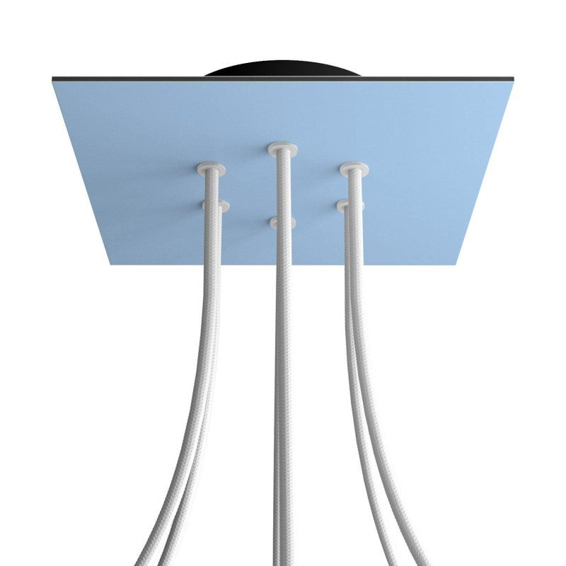 Florão Square Rose-One com 6 furos centrais e 4 laterais 200 mm