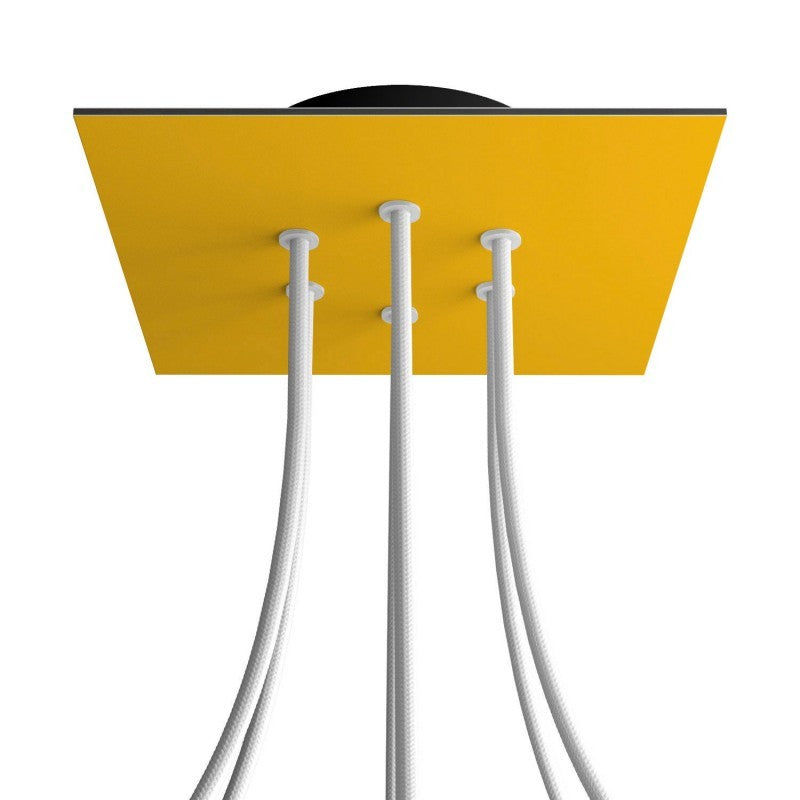 Florão Square Rose-One com 6 furos centrais e 4 laterais 200 mm