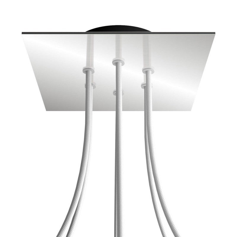 Florão Square Rose-One com 6 furos centrais e 4 laterais 200 mm