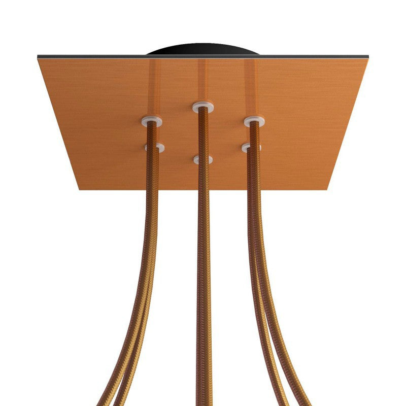 Florão Square Rose-One com 6 furos centrais e 4 laterais 200 mm