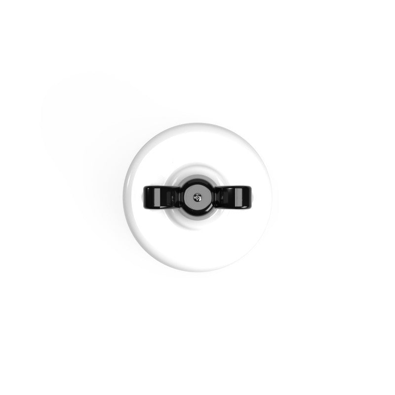 Switch/Diverter in white porcelain with butterfly nut