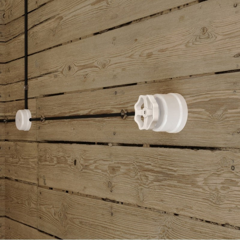 Switch/Diverter in porcelain with knob