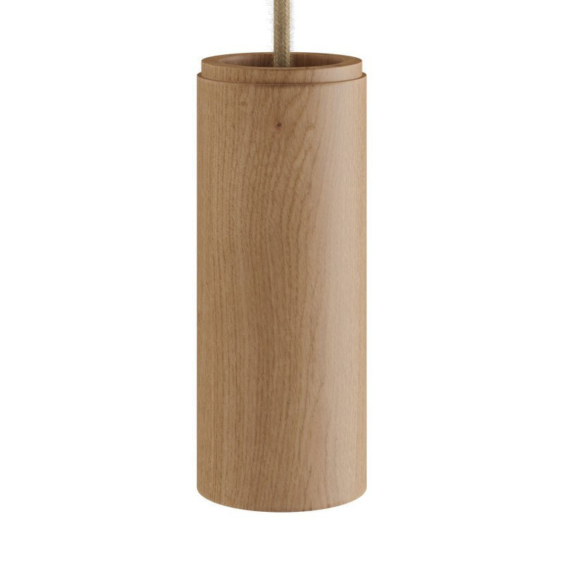 Tub-E14 tubo de madeira para holofote com suporte para lâmpada de anel duplo E14