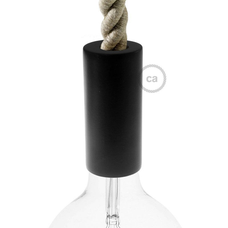 Kit de casquilho E27 em madeira para cordão 2XL