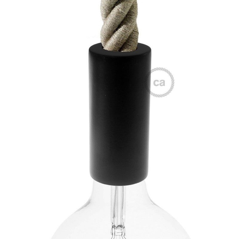 Kit de casquilho E27 em madeira para cordão 3XL